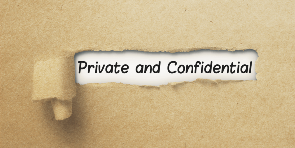 Legal + Creative - ripped paper- private and confidential